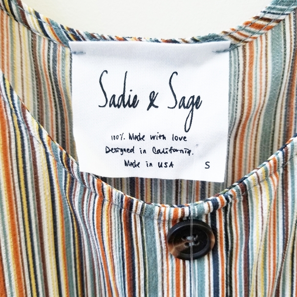 SADIE & SAGE Walk the Line Striped Sundress Size S - Picture 3 of 7